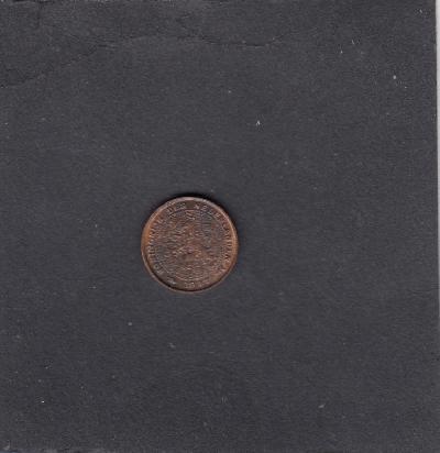 Beschrijving: 1/2 Cent WILHELMINA 